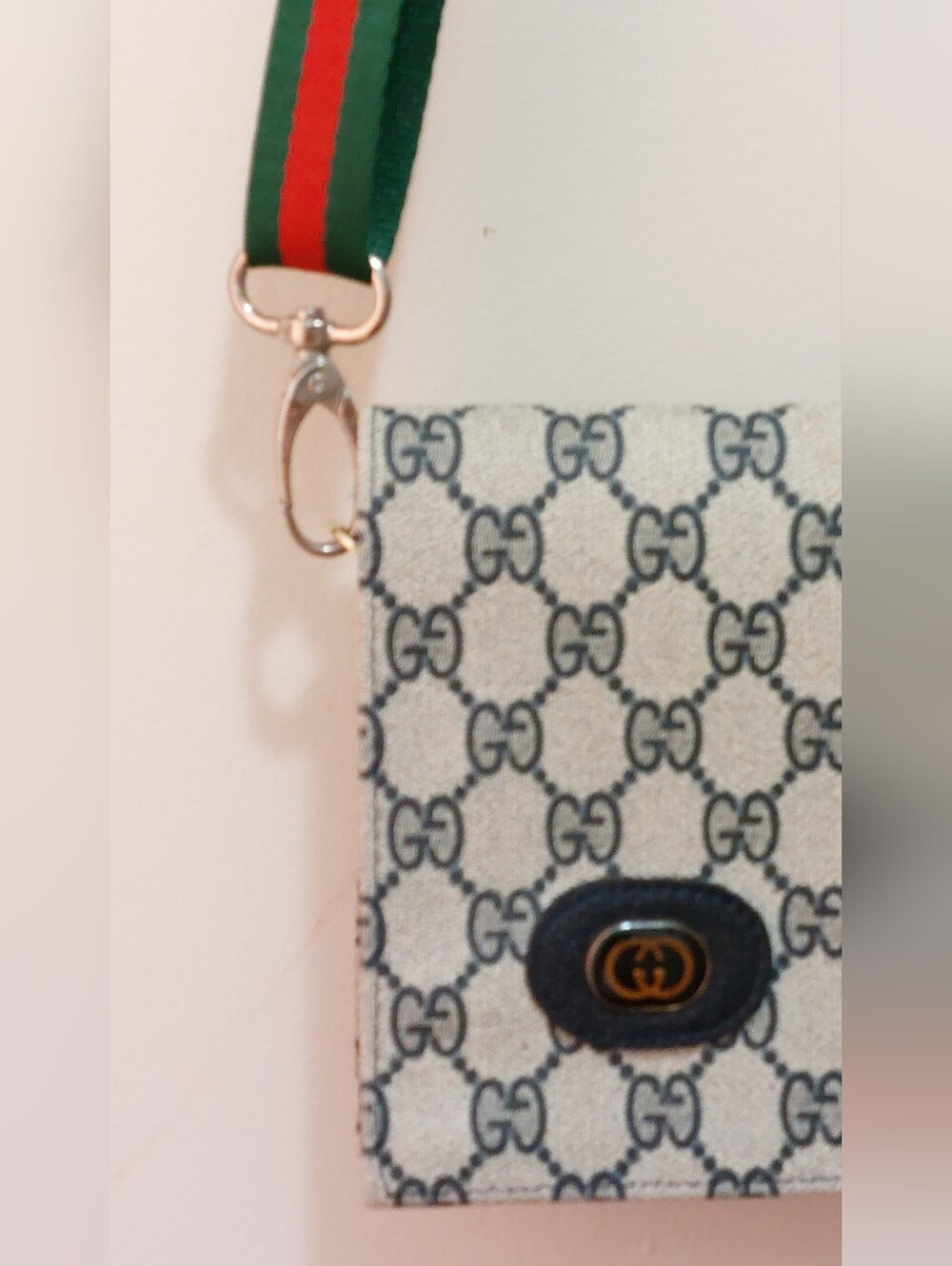 SALE  4 In 1 Monogram Bag With Green-Red Striped Crossbody Strap